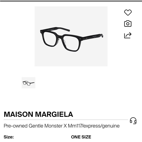 Maison Martin Margiela Black Glasses main image 9